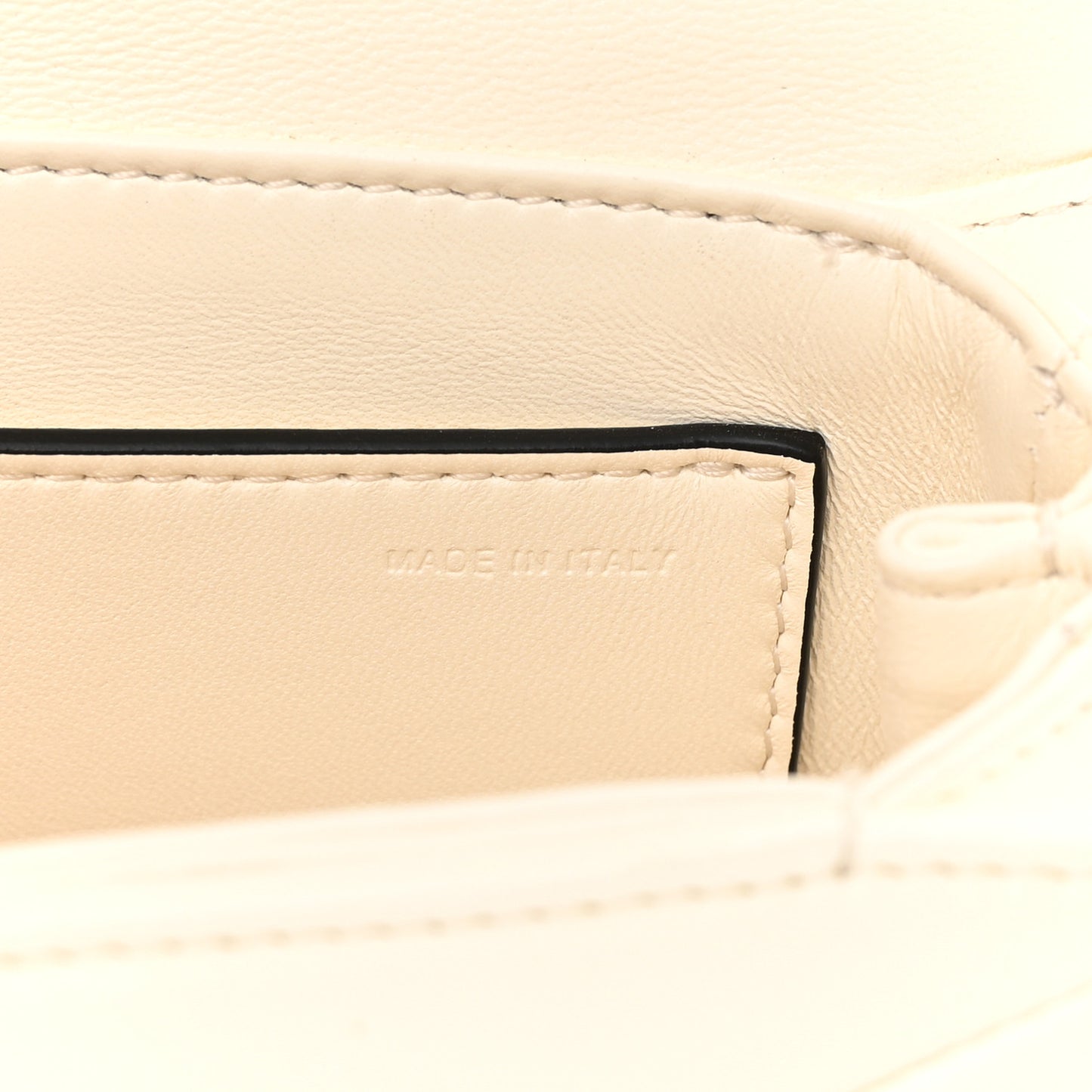 Nappa One Stud Chain Clutch Ivory
