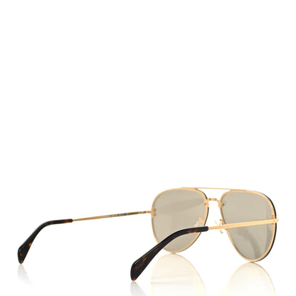 Celine Mirror Aviator Sunglasses CL41391/S Gold Blue 4 of 7