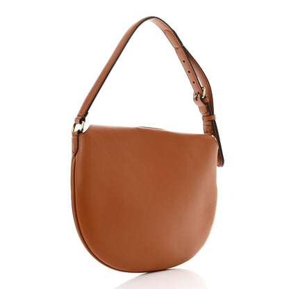 Fendi Vitello Grace Suede Small Croissant Hobo Brandy 3 of 11