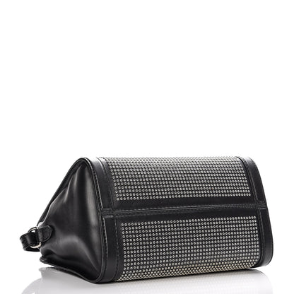 Alexander McQueen Calfskin Small Studded Padlock Zip Around Tote Black 5 of 11