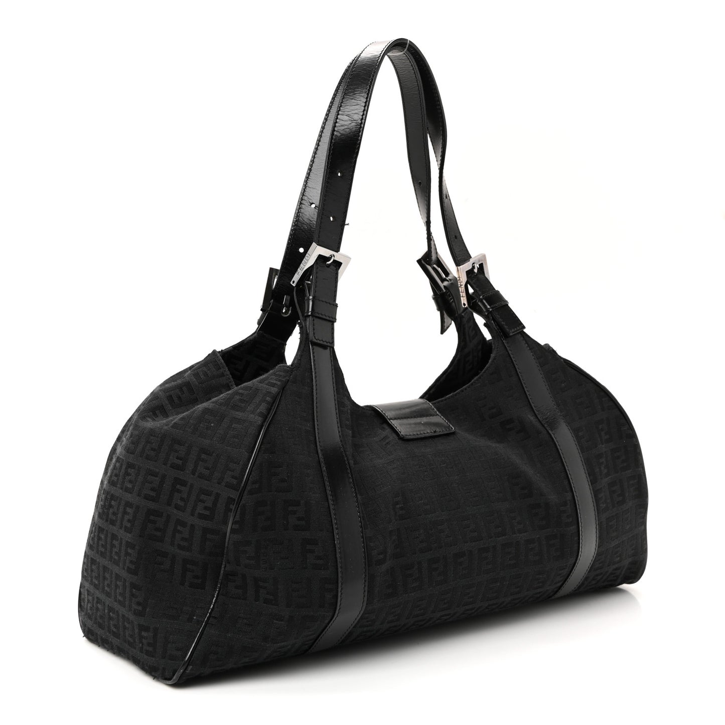 Zucchino Vitello Shoulder Bag Black
