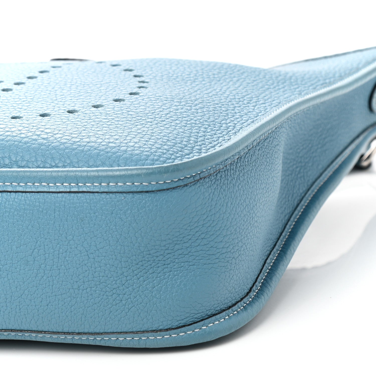 Hermes Taurillon Clemence Evelyne PM Blue Jean 10 of 11