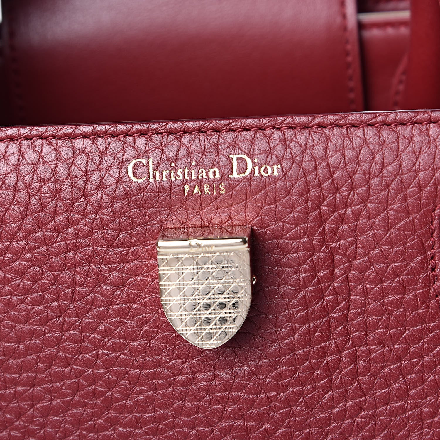 Christian Dior Grained Calfskin Mini Diorever Flap Dark Red 6 of 9