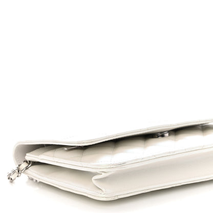 Chanel Lambskin Quilted Coco Bow Wallet On Chain WOC White 9 of 11