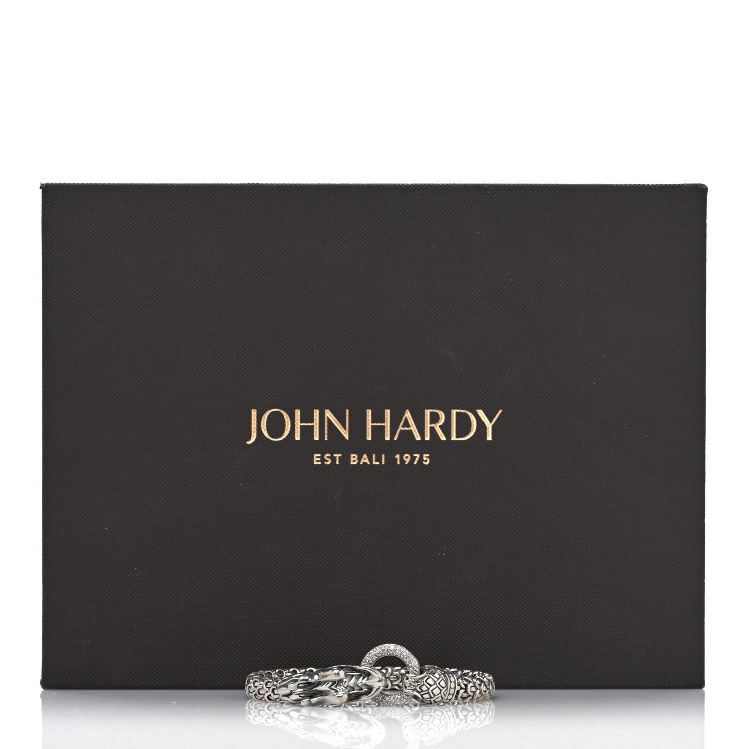 John Hardy Sterling Silver Diamond Naga Dragon Head Bracelet 5 of 5