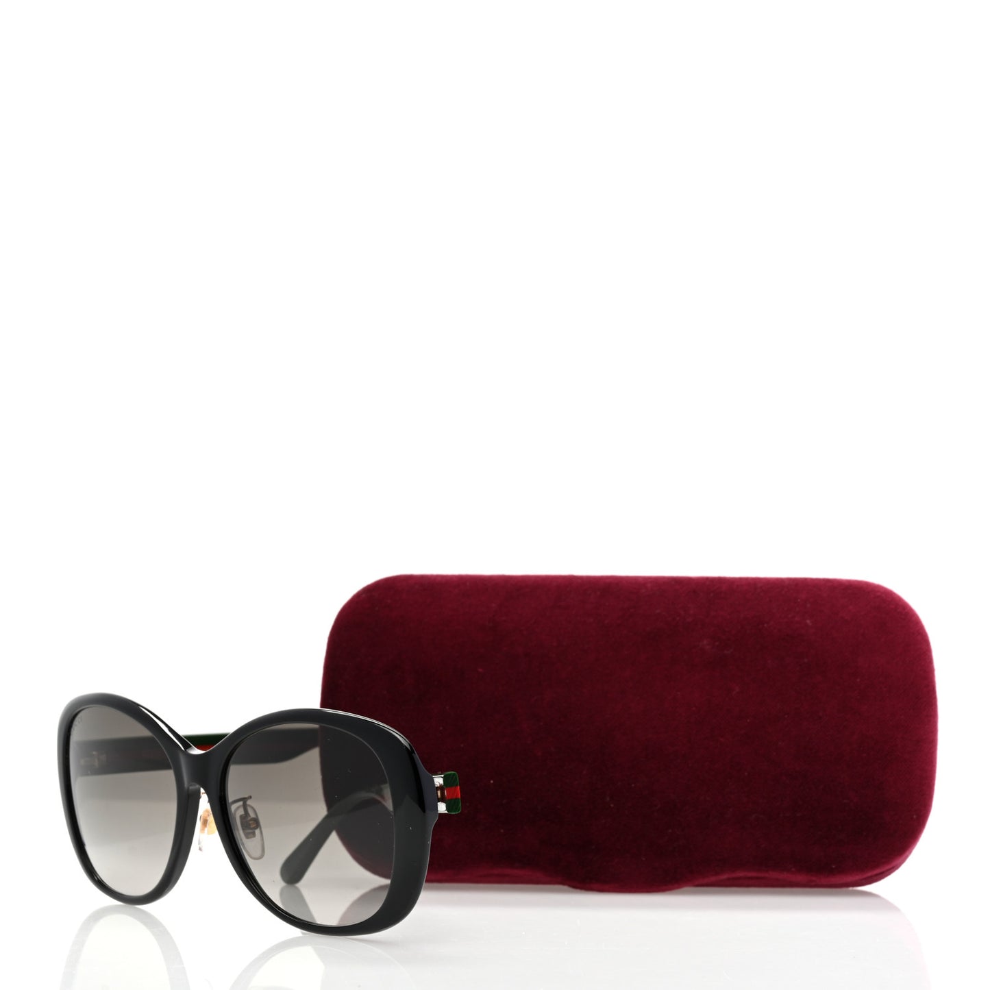 Acetate Round Eye GG Web Sunglasses GG0849SK Black Red Green