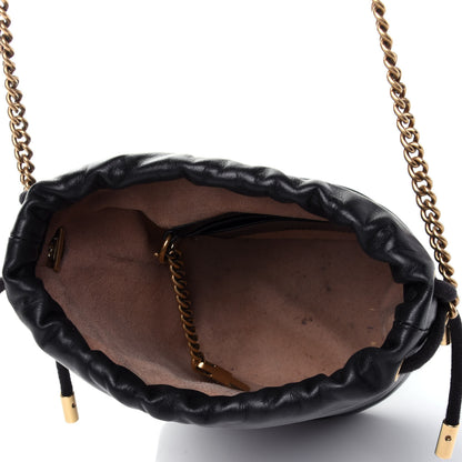 Gucci Calfskin Matelasse Mini GG Marmont 2.0 Bucket Bag Black 4 of 4