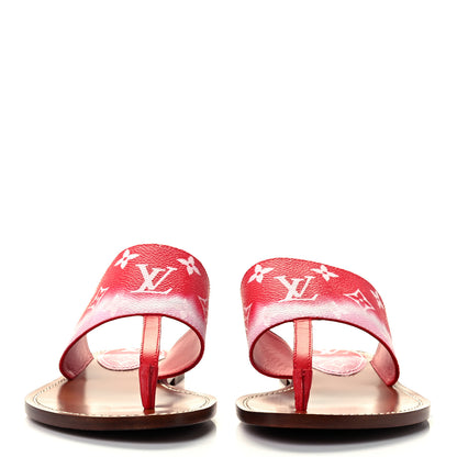 Louis Vuitton Monogram Escale Palma Sandals 38.5 Rouge 3 of 14