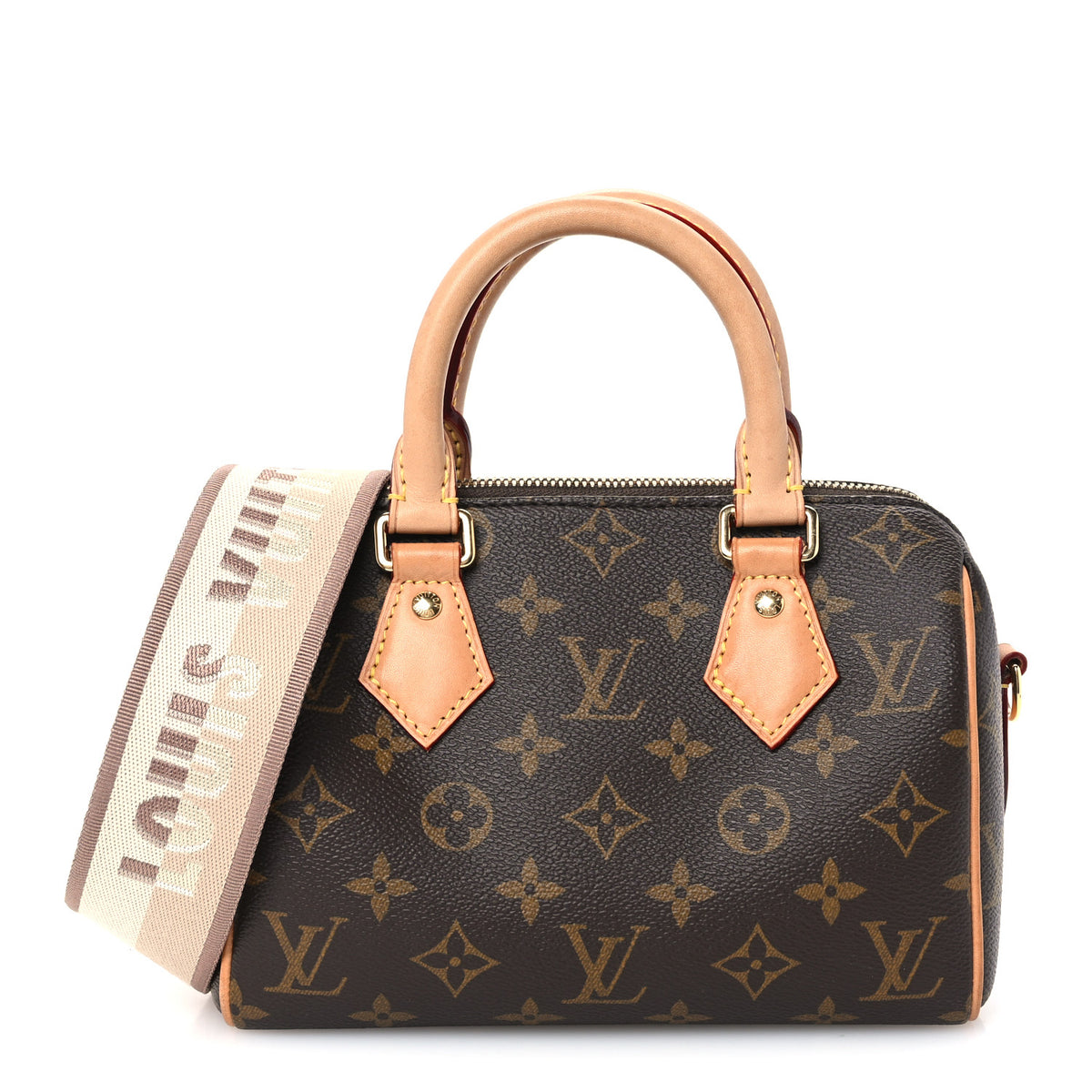 Louis Vuitton Monogram Speedy Bandouliere 20 Beige 1 of 9