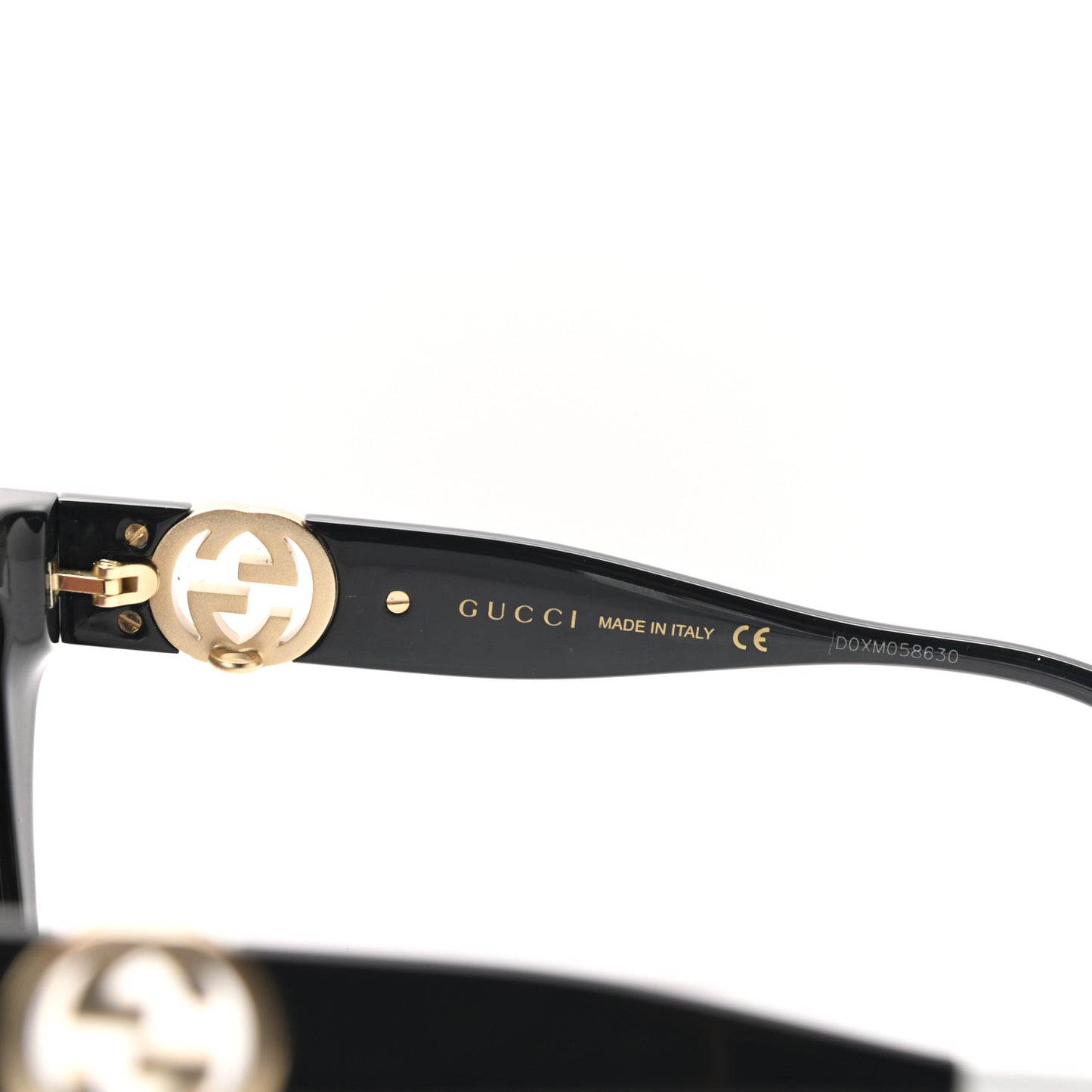 Acetate Square Frame Chain Sunglasses GG1023S Black