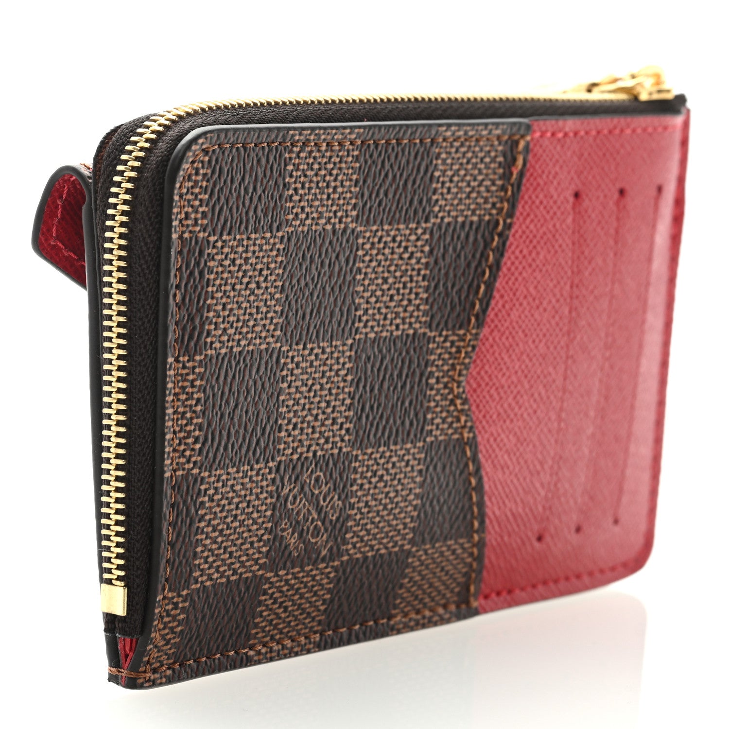 Louis Vuitton Damier Ebene Recto Verso Card Holder Red 3 of 6