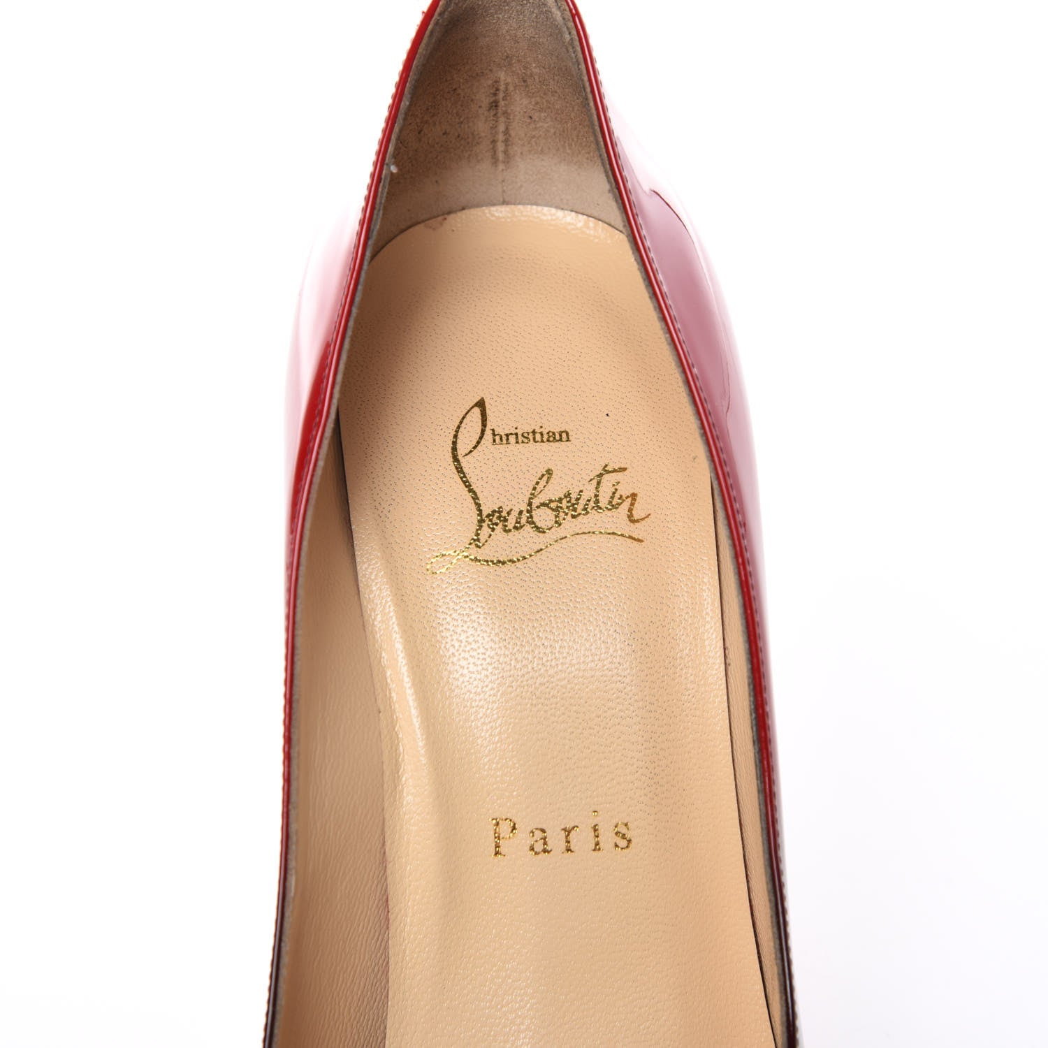 Christian Louboutin Patent Degrade Decollete 100 Pumps 37 Black Red 9 of 15