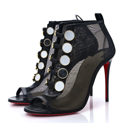 Christian Louboutin Mesh Nappa Marikate 100 Ankle Boots 38.5 Black 3 of 7