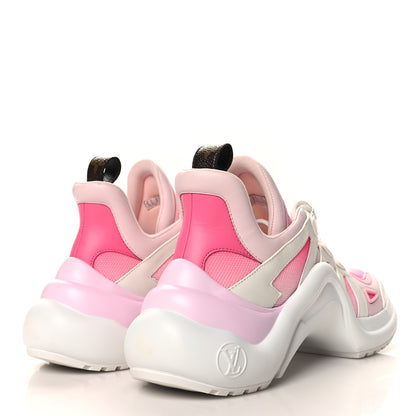 Louis Vuitton Calfskin Technical Nylon LV Archlight Sneaker 40 White Pink 5 of 9