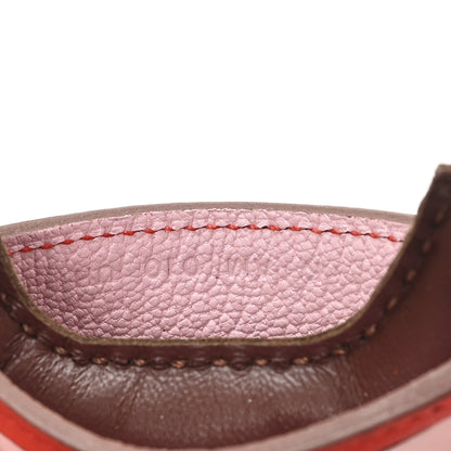 Hermes Milo Lambskin Grigri Rodeo Robeo Coeur Bag Charm PM Terre Capucine Rose Sakura 4 of 5
