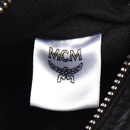 MCM Calfskin Ottomar Monogram Boston Bag Black 8 of 10