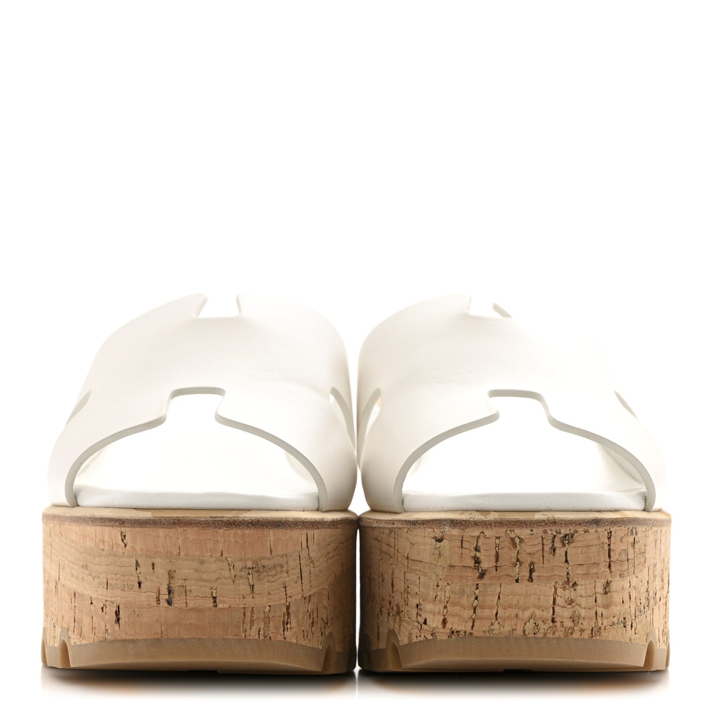 Calfskin Cork Eze 30 Sandals 37 White