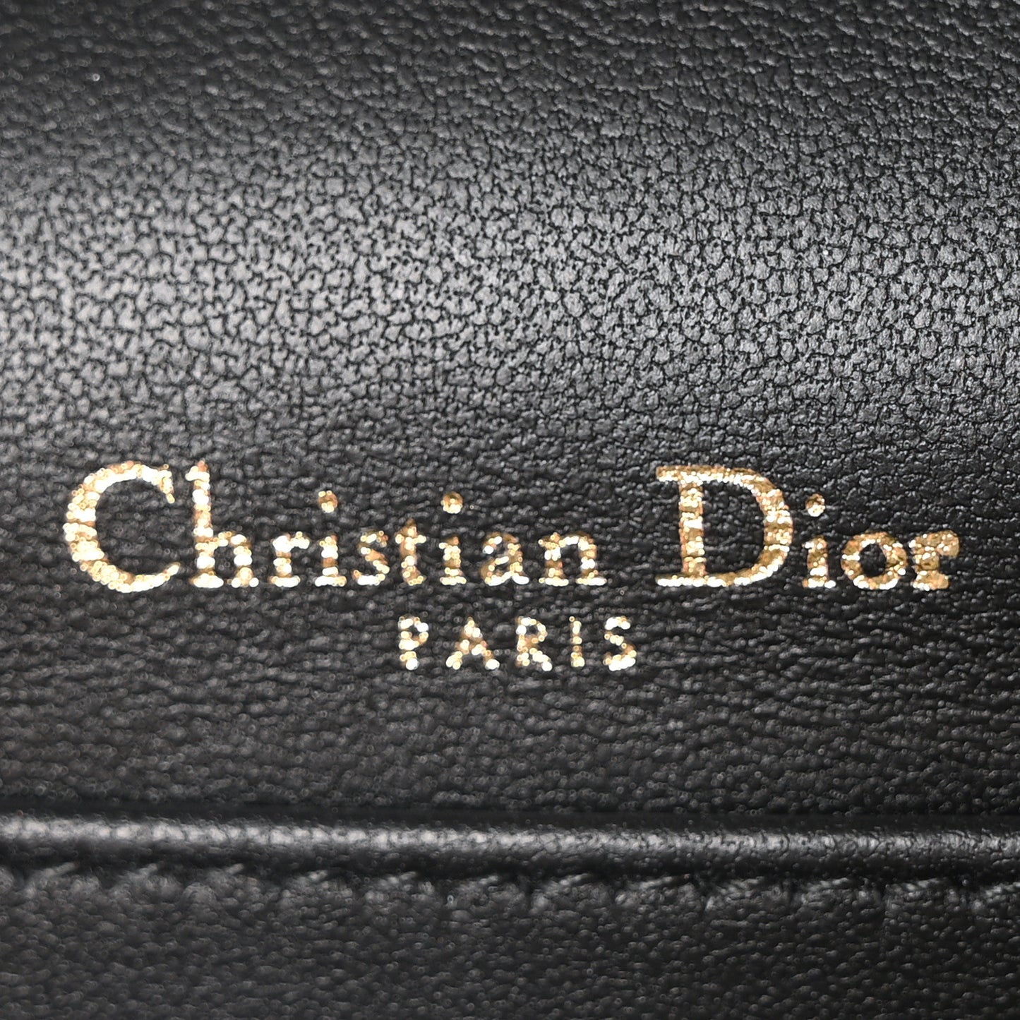 Lambskin Cannage Lady Dior Chain Pouch Black