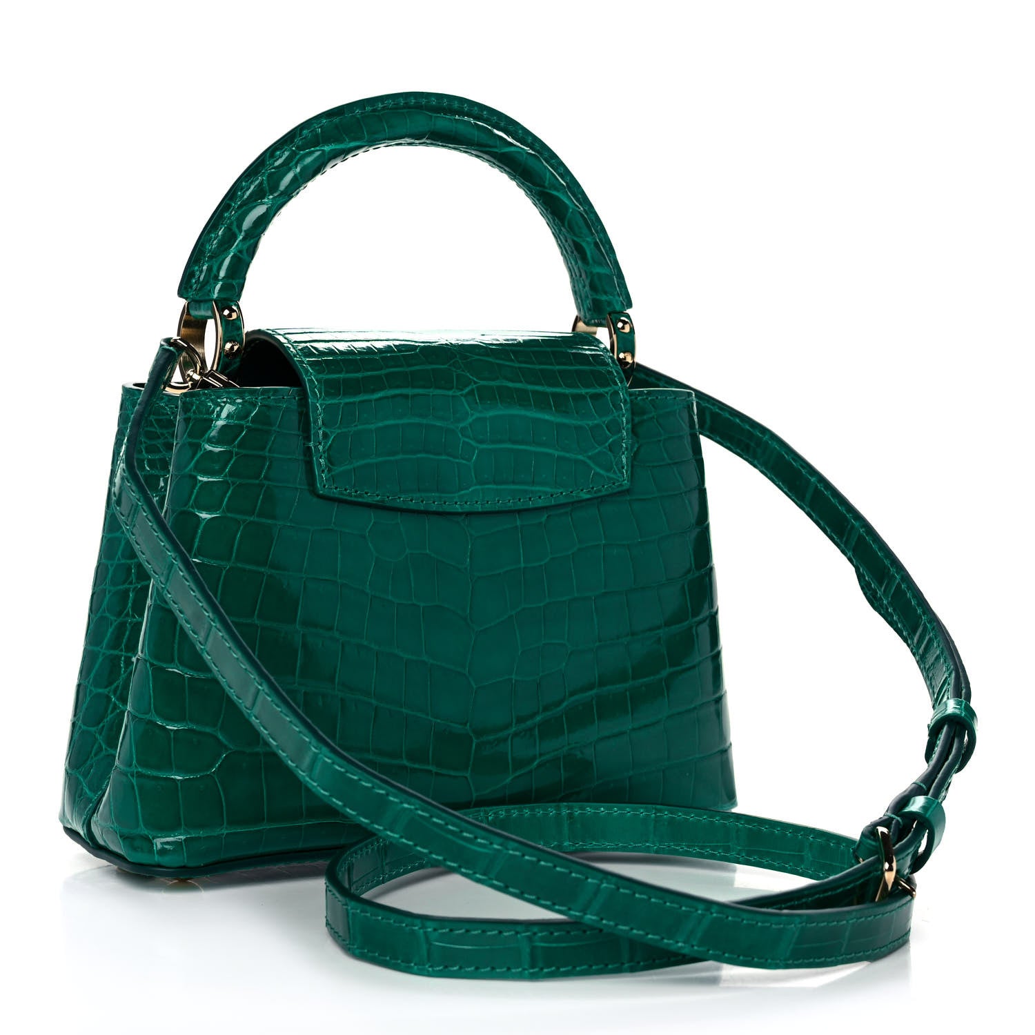Louis Vuitton Crocodile Capucines Mini Emeraude 3 of 12