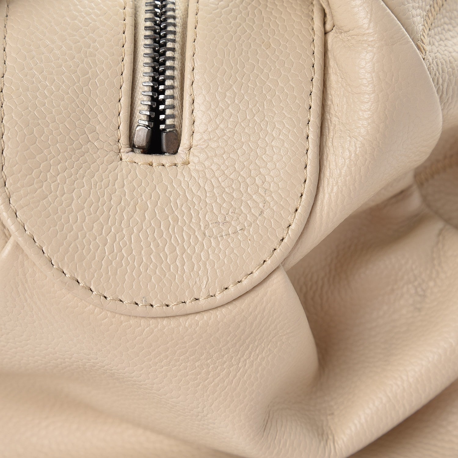 Chanel Caviar Square Stitched Large Tote Beige 13 of 26
