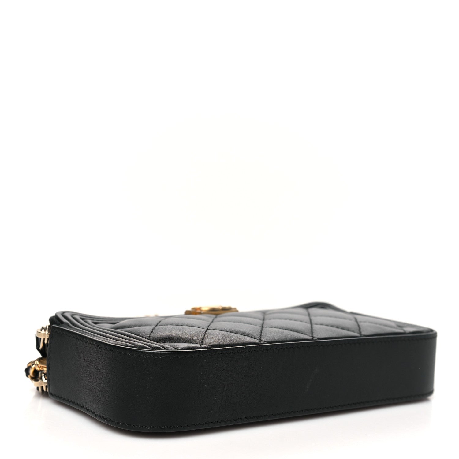 Chanel Lambskin Quilted Small Boy Clutch With Chain Black 4 of 12