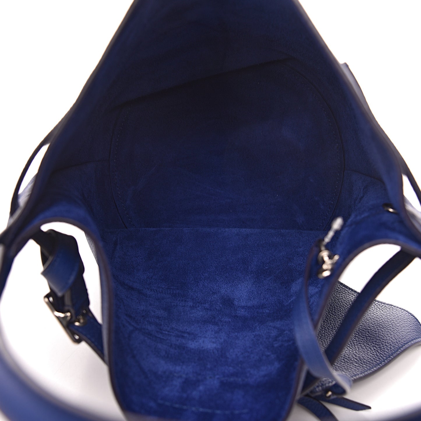 Supple Grained Calfskin Big Bag Bucket Cobalt