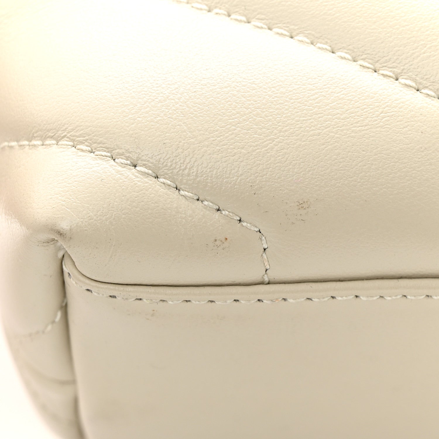 Saint Laurent Calfskin Y Quilted Monogram Small Loulou Chain Satchel Crema Soft 11 of 13