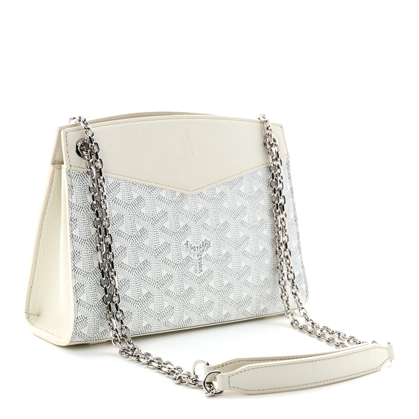 Goyardine Mini Rouette Structure White