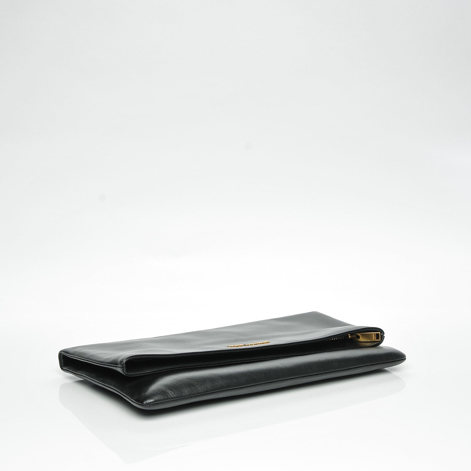 Saint Laurent Smooth Calfskin Letters Fold-Over Clutch Black 4 of 6