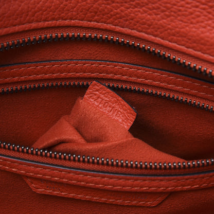 Celine Drummed Calfskin Mini Luggage Coquelicot 7 of 11