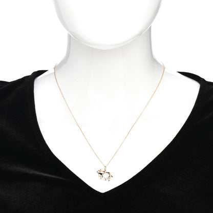 Tiffany 18K Rose Gold Diamond Save The Wild Elephant Pendant Necklace 2 of 5