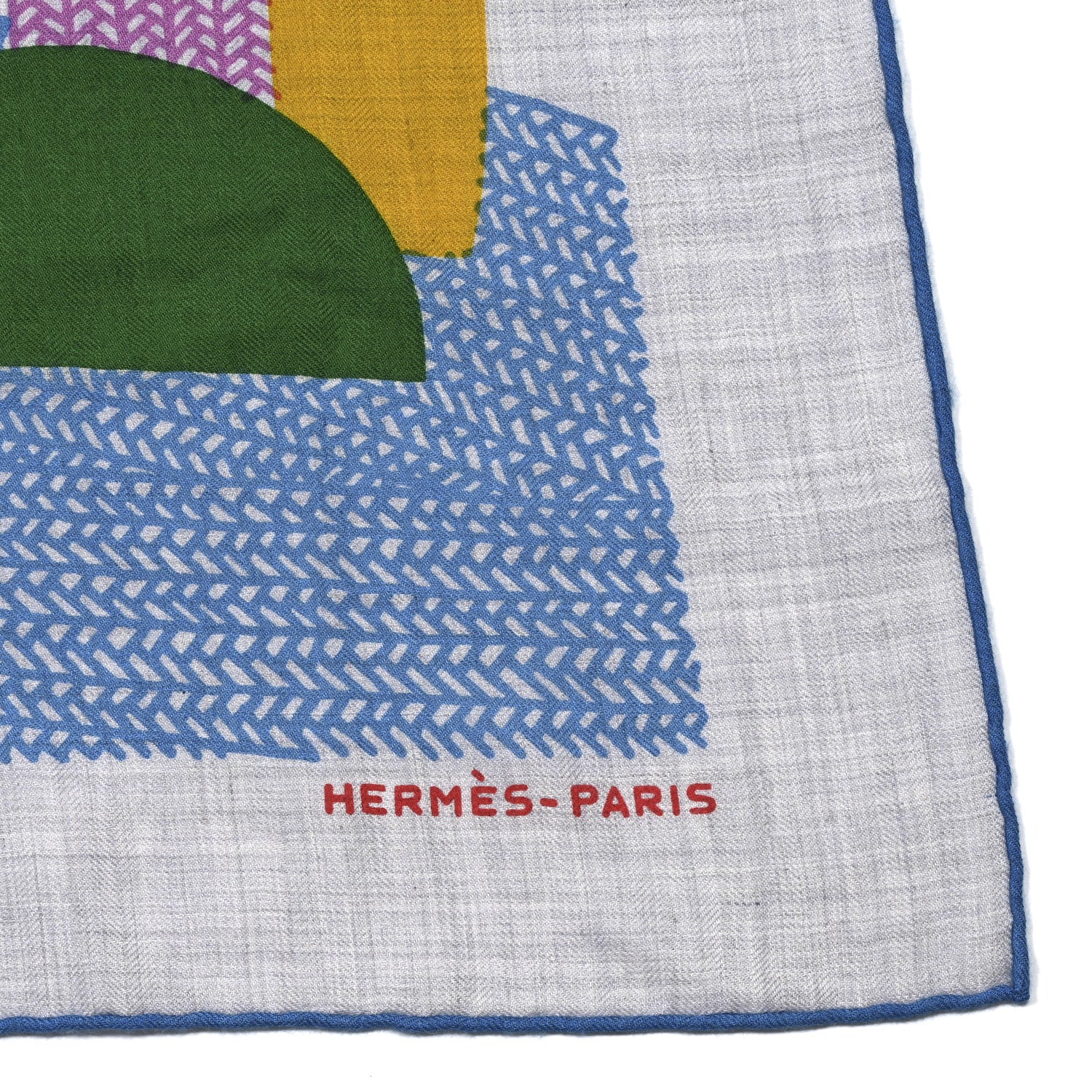 Hermes Cashmere Silk Mon Premier Galop Shawl 140 Gris Chine Rouge 2 of 6