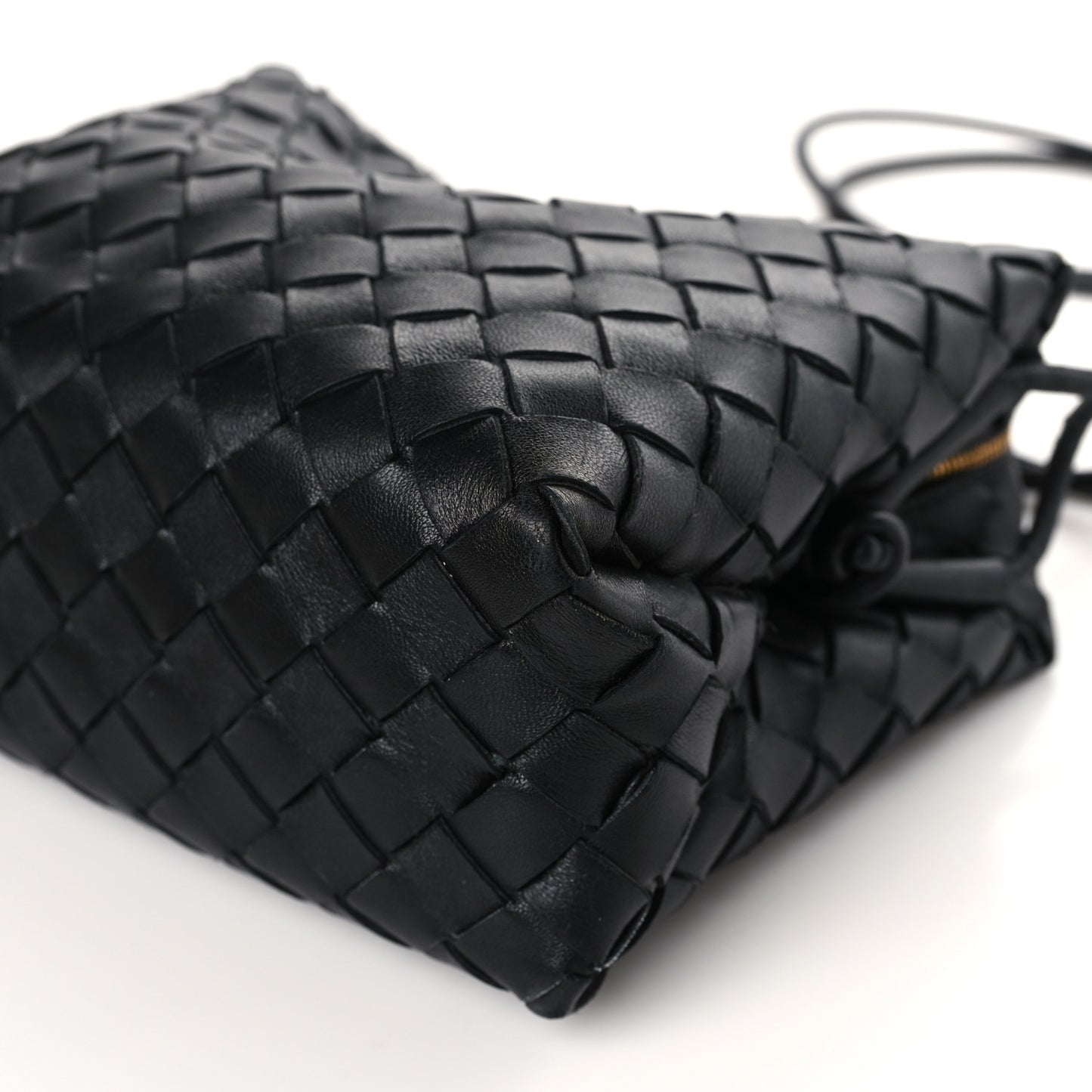 Nappa Intrecciato Small Loop Camera Bag Black
