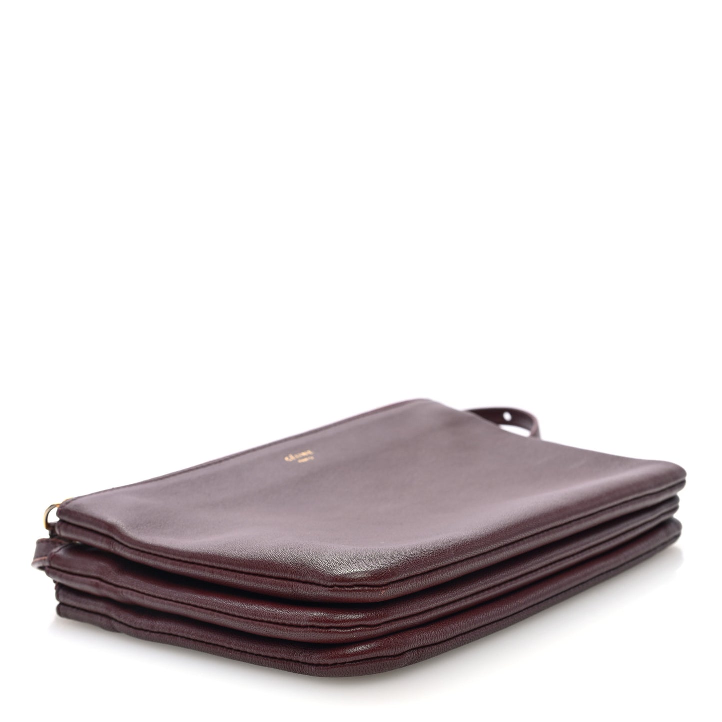 Smooth Lambskin Small Trio Crossbody Bag Burgundy