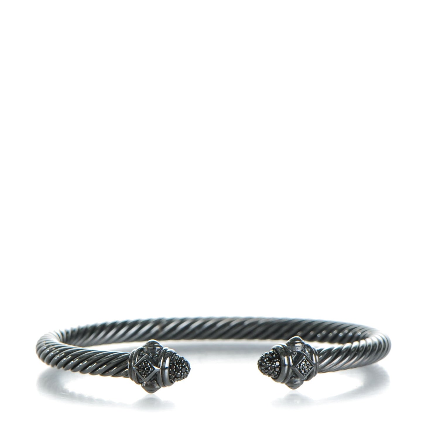Darkened Sterling Silver Black Diamond 5mm Renaissance Bracelet