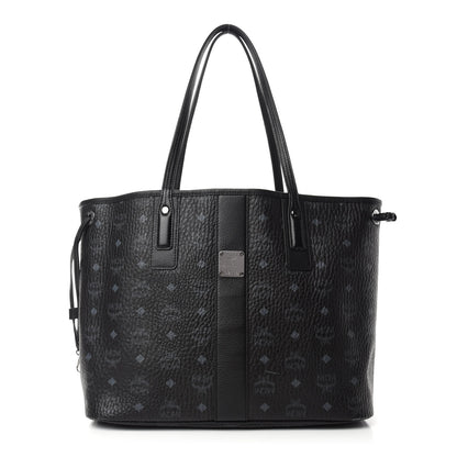MCM Visetos Large Liz Reversible Shopper Tote Black 3 of 16