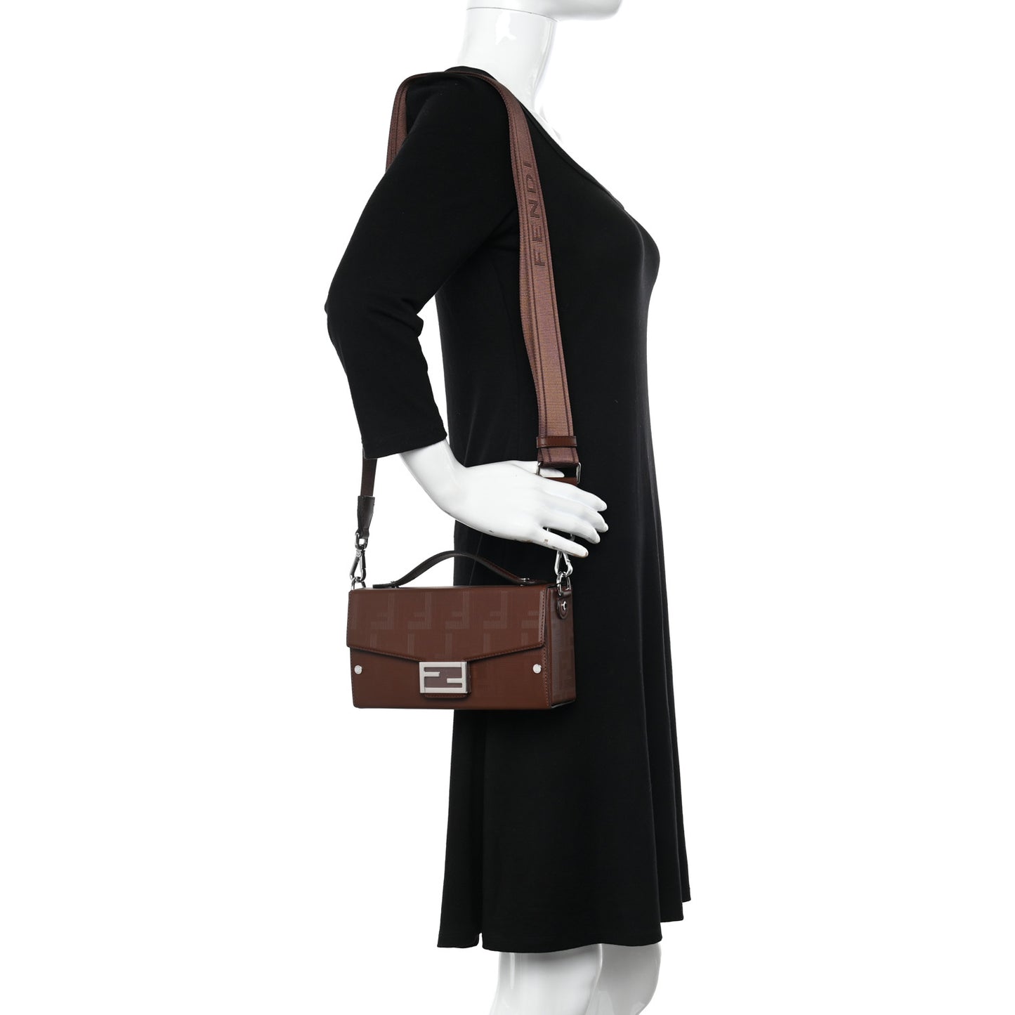 Vitello King FF Lines Embossed Baguette Soft Trunk Ghianda