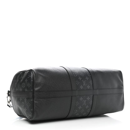 Louis Vuitton Taiga Monogram Eclipse Keepall Bandouliere 50 Black 3 of 10