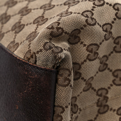 Gucci GG Monogram Large Web Handle Vertical Tote Dark Brown 9 of 17