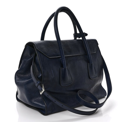 Prada Glace Calf Large Twin Pocket Tote Baltico 3 of 8