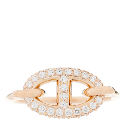 Hermes 18K Rose Gold Diamond Farandole Ring 52 6 1 of 6