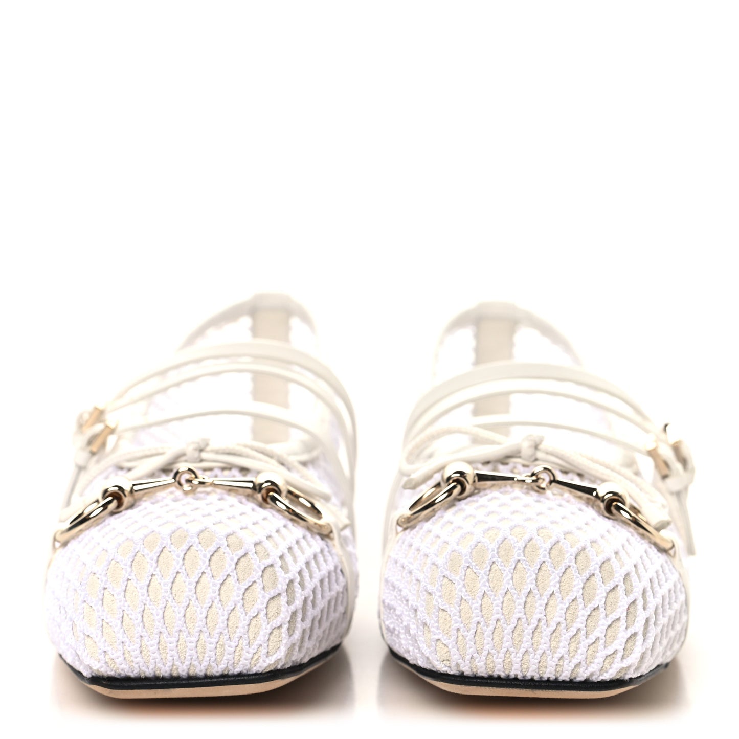 Video Net Nappa Horsebit Ballerina Flats 39 Great White