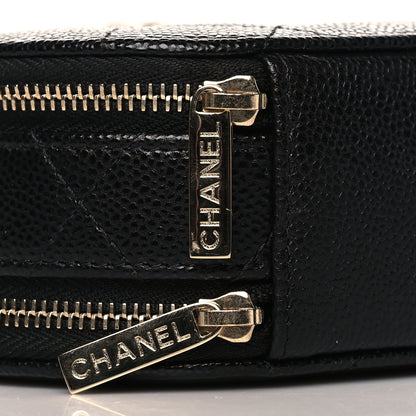 Chanel Caviar Quilted Round Handle With Care Vanity With Chain Black 9 of 11