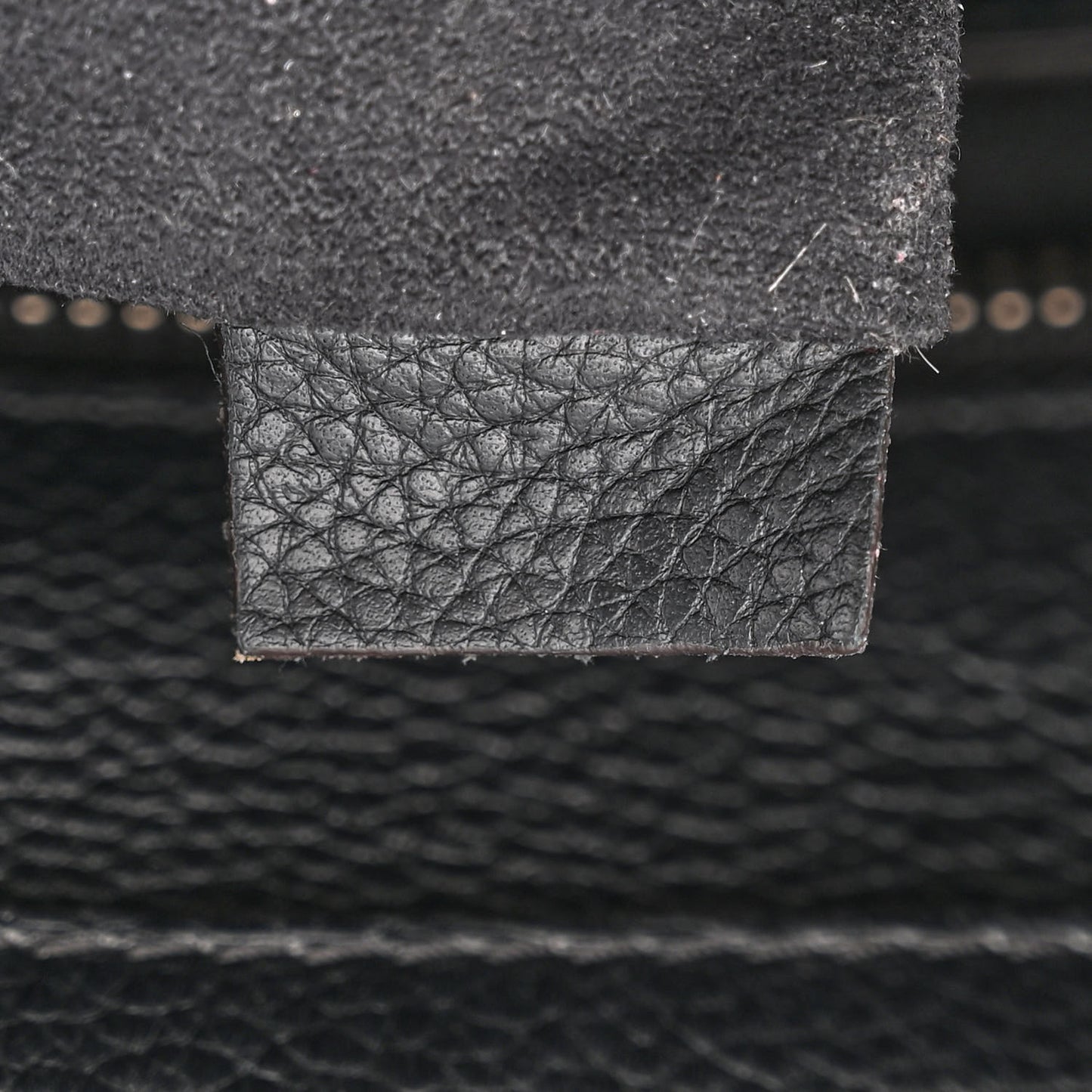 Drummed Calfskin Mini Luggage Black