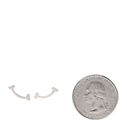 Tiffany Sterling Silver T Smile Stud Earrings 2 of 6