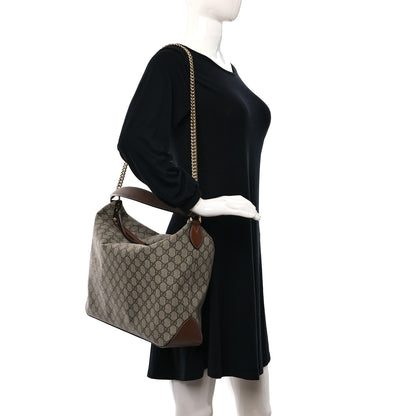 Gucci GG Supreme Monogram Large Linea A Hobo Light Brown 2 of 9