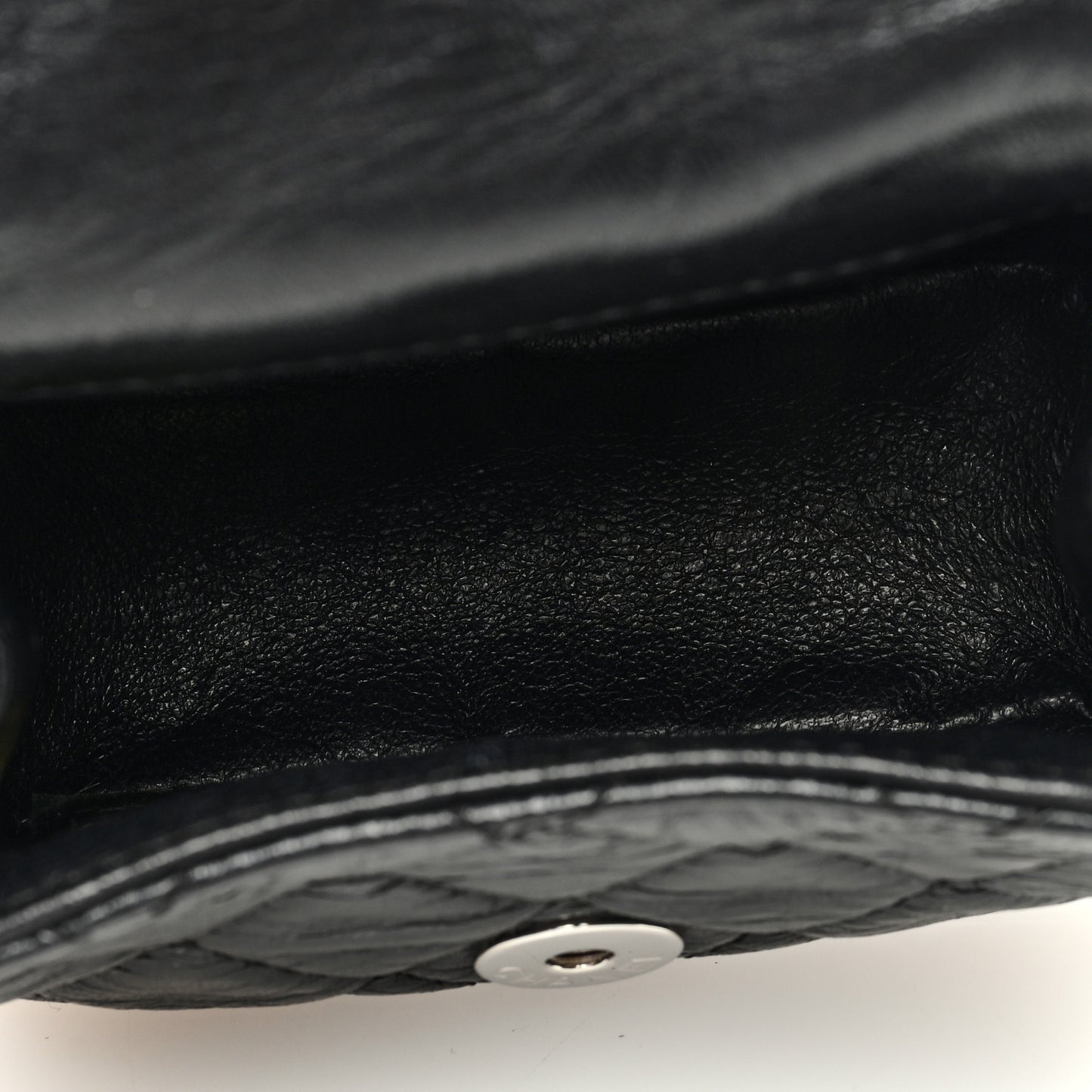 Calfskin Quilted 2.55 Ankle Wrist Bag Black