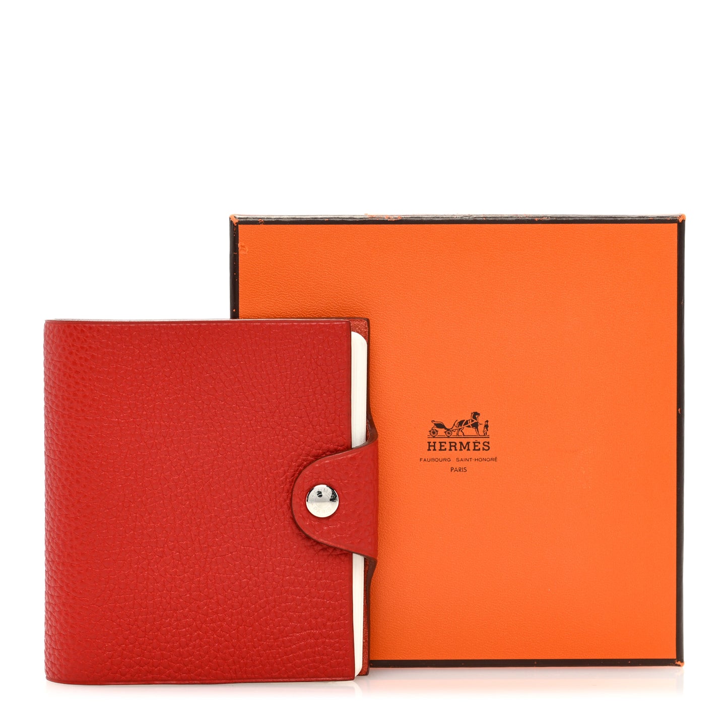 Togo Ulysse Mini Notebook Rouge Garance