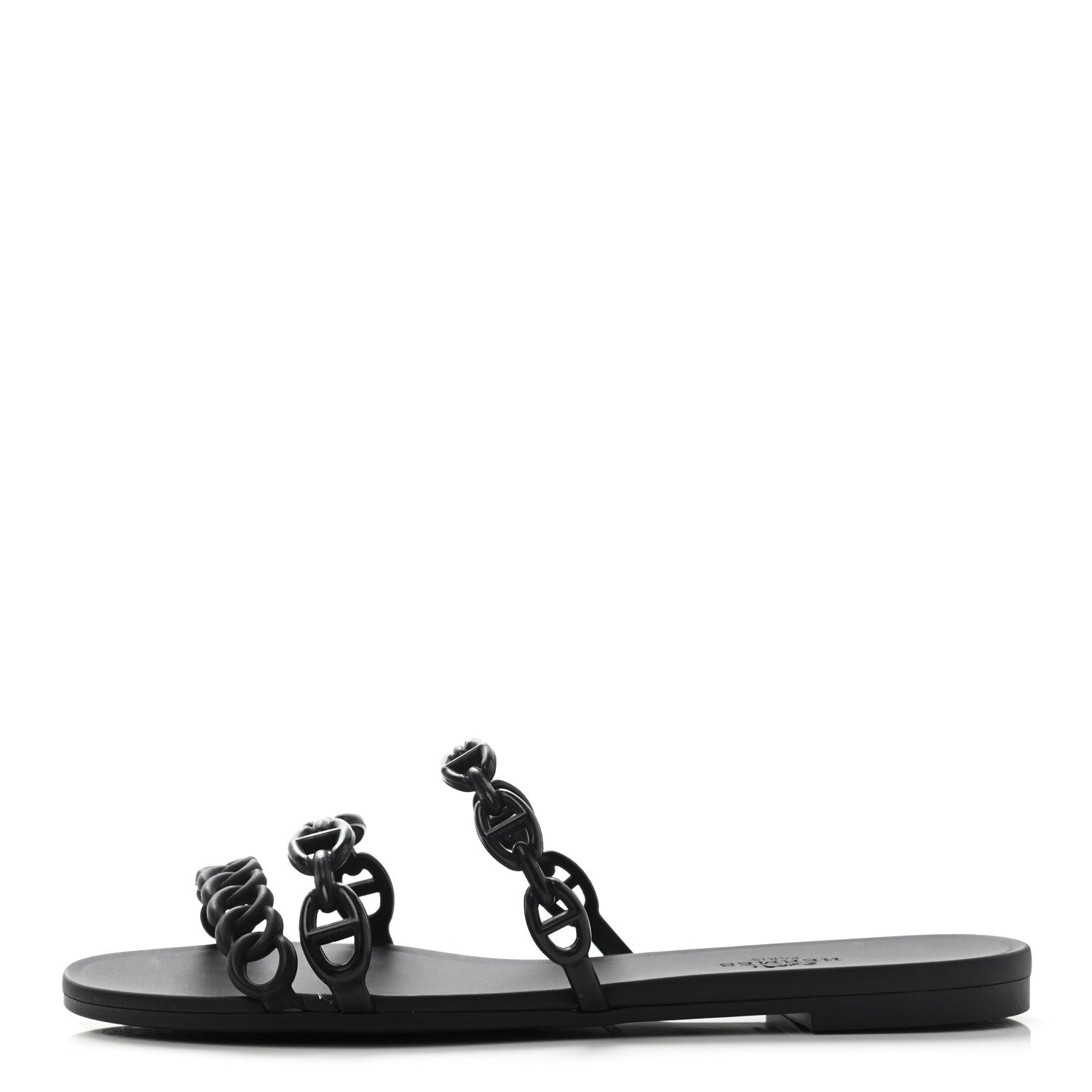 Hermes TPU Rivage Sandals 36 Black 1 of 8