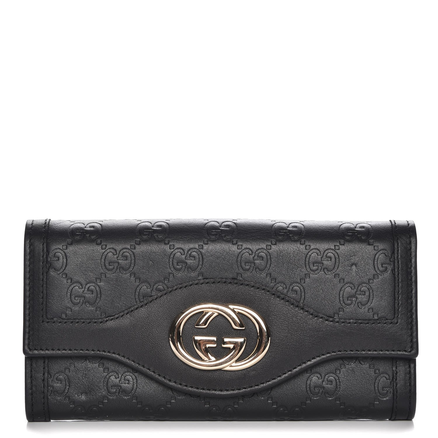 Gucci Guccissima Sukey Continental Wallet Continental Wallet Black 1 of 6